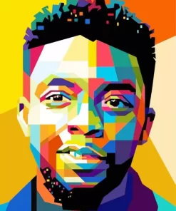 Chadwick Boseman Pop Art Paint by Number