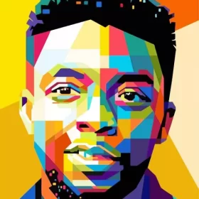 Chadwick Boseman Pop Art Paint by Number