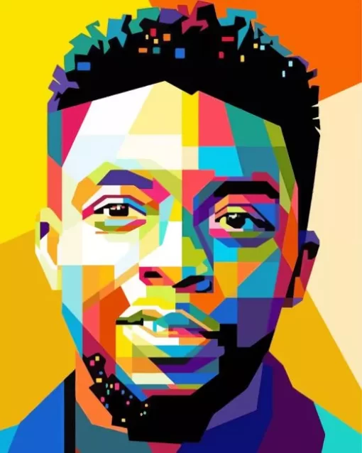 Chadwick Boseman Pop Art Paint by Number