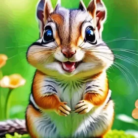 Chipmunk Rodent Paint by Number