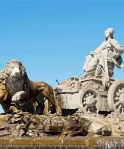 Cibeles Fountain Madrid paint by numbers