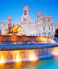 Cibeles Fountain paint by number