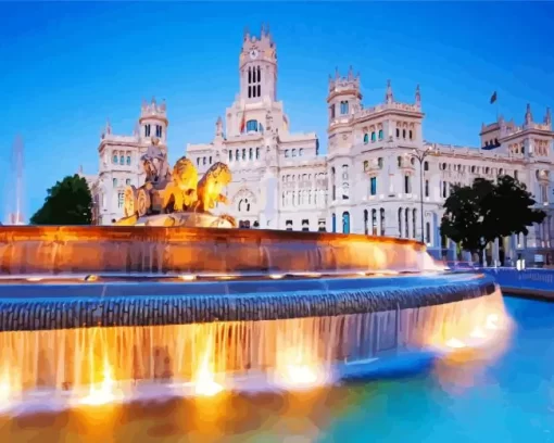 Cibeles Fountain paint by number