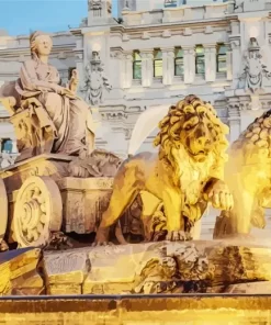 Cibeles Fountain spain paint by number