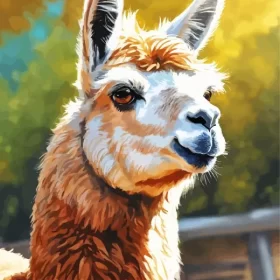 Close Up Alpaca Paint by Number