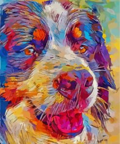 Colorful Great Pyrenees Paint by Number