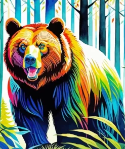 Colorful Bear Paint by Number