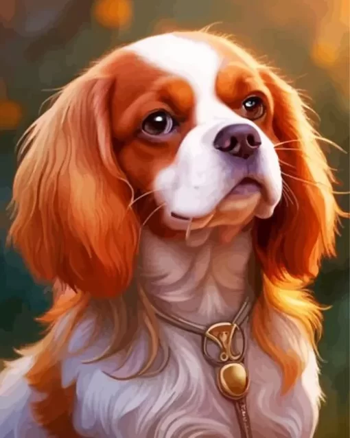 Cute Cavalier King Charles Spaniel Paint by Number