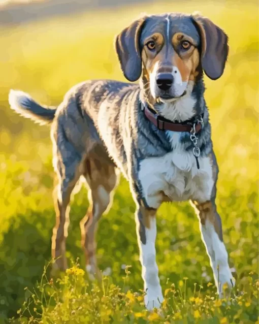 Cute Coonhound Paint by Number