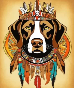 Dream Catcher Coonhound Paint by Number