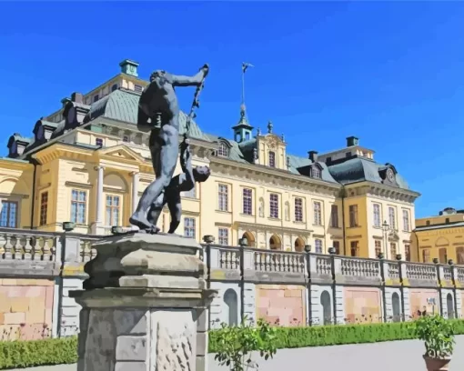 Drottningholm royal palace paint by number