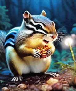 Eastern Chipmunk Paint by Number