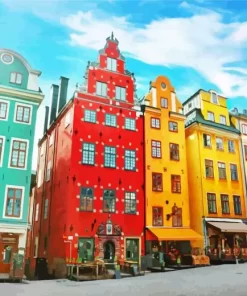 Gamla Stan stockholm paint by number