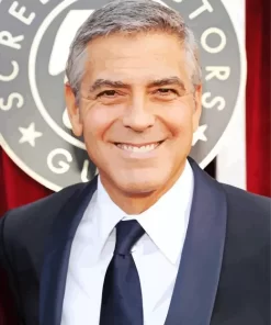 George Clooney In Suit Paint by Number