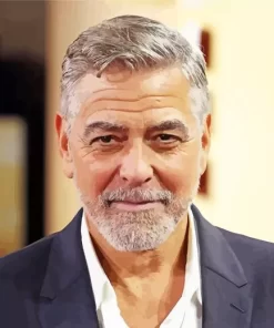 George Clooney Actor Paint by Number