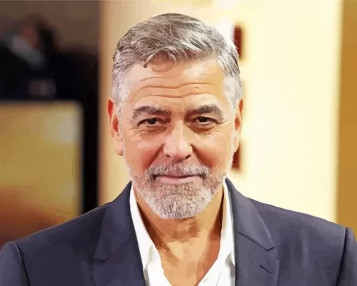 George Clooney Actor Paint by Number