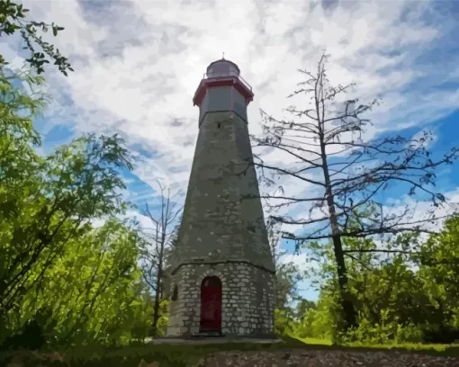 Gibraltar Point Lighthouse paint by numbers