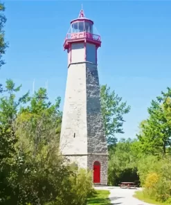 Gibraltar Point Lighthouse tower paint by numbers