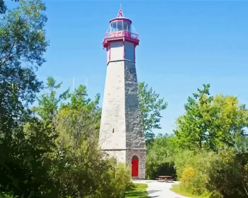 Gibraltar Point Lighthouse tower paint by numbers