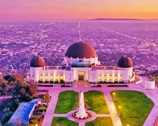 Griffith Observatory paint by number