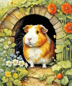 Cute Guinea Pig Paint by Number