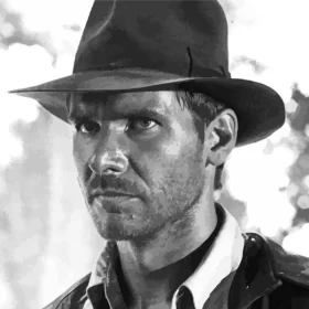 Monochrome Harrison Ford Paint by Number