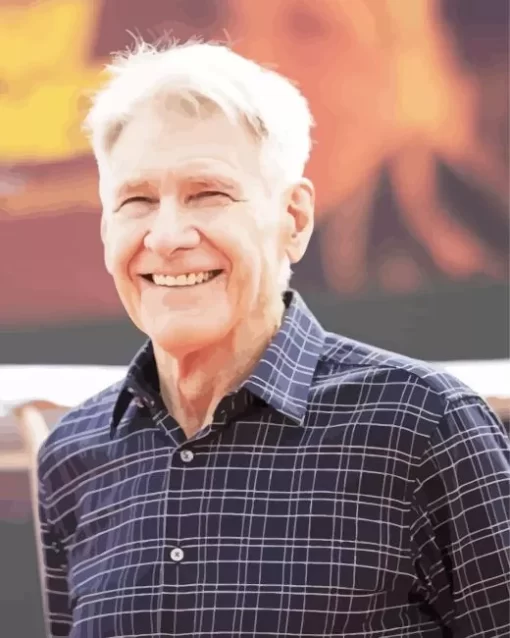 Harrison Ford Smilling Paint by Number