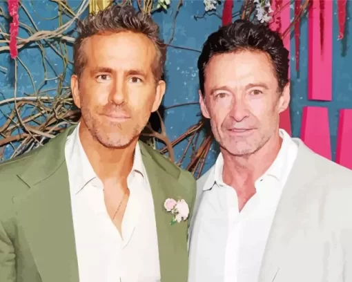 Hugh Jackman And Ryan Reynolds Paint by Number