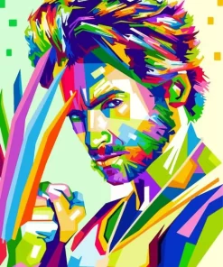 Hugh Jackman Pop Art Paint by Number