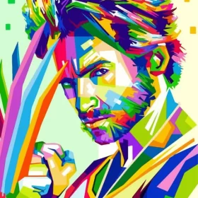 Hugh Jackman Pop Art Paint by Number