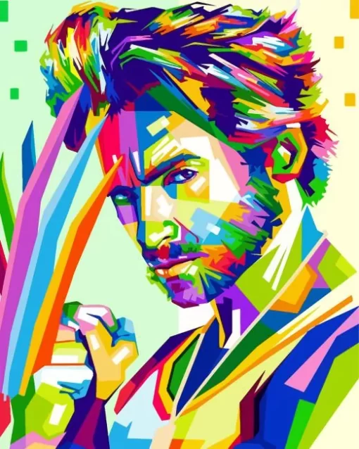 Hugh Jackman Pop Art Paint by Number