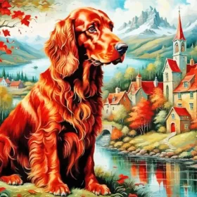 Irish Setter Art Paint by Number