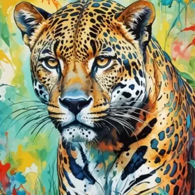 Jaguar Animal Art Paint by Number