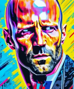 Jason Statham Pop Art Paint by Number