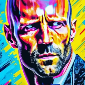 Jason Statham Pop Art Paint by Number