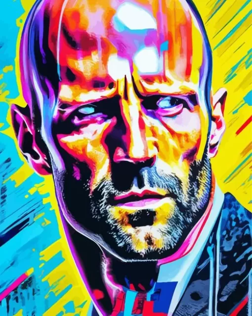 Jason Statham Pop Art Paint by Number