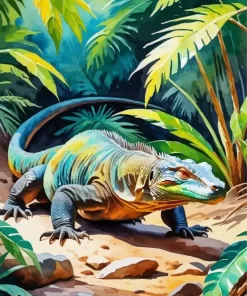 Komodo Dragon Reptile Paint by Number