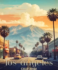 Los angeles poster paint by numbers