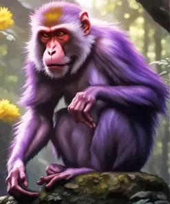 Macaque Monkey Paint by Number