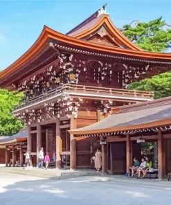 Meiji Shrine paint by number