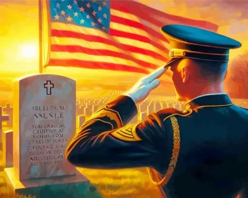 Memorial Day Soldier Paint by Number