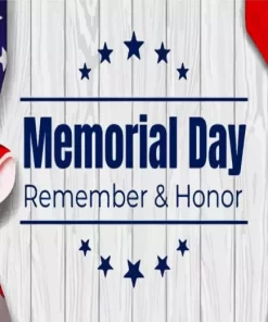 Memorial Day Art Poster Paint by Number