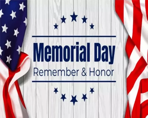 Memorial Day Art Poster Paint by Number