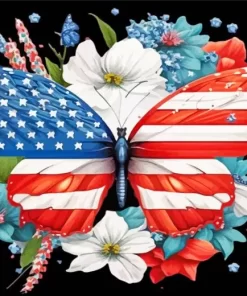 Memorial Day Butterfly Paint by Number