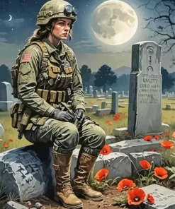 Memorial Day Soldier Paint by Number