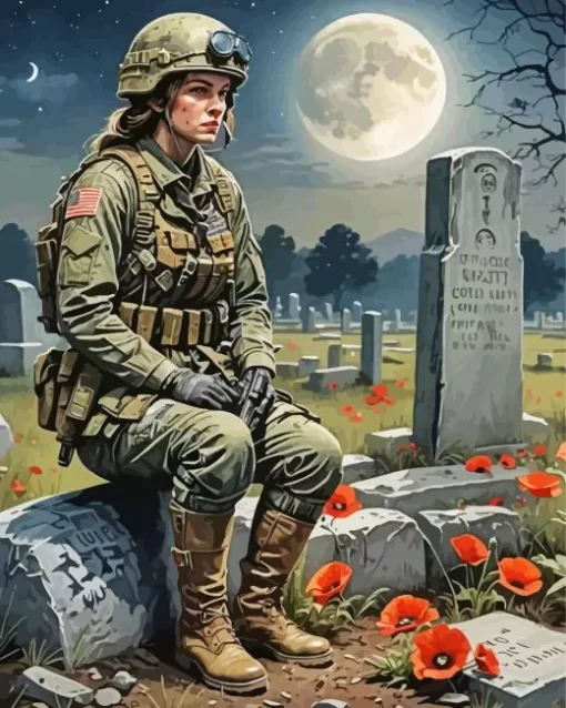 Memorial Day Soldier Paint by Number