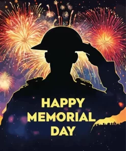 Memorial Day Soldier Silhouette Paint by Number