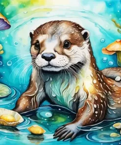 Aesthetic Otter Art Paint by Number