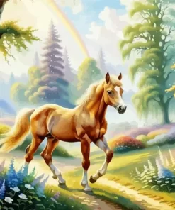 Palomino Horse Paint by Number