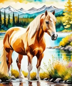 Palomino Horse Paint by Number